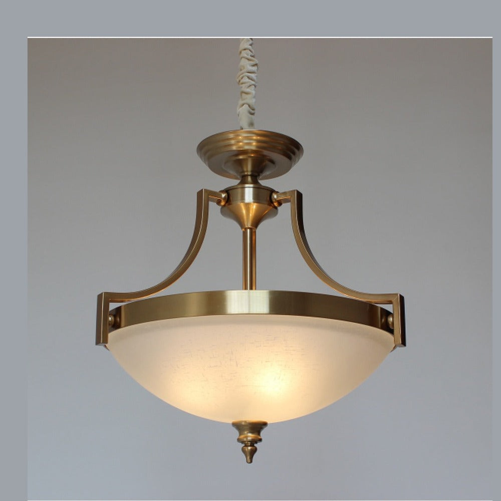 JS-GL-GEH - 6113/3P - Antique Brass Glass Metal Hanging Light
