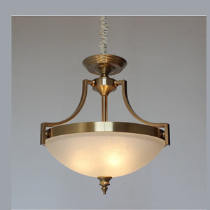 JS-GL-GEH - 6113/3P - Antique Brass Glass Metal Hanging Light