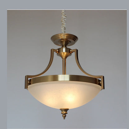 JS-GL-GEH - 6113/3P - Antique Brass Glass Metal Hanging Light