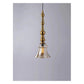 JS-GL-GEH 15 - ANTIQUE BRASS METAL Glass Hanging Light