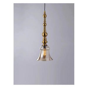 JS-GL-GEH 15 - ANTIQUE BRASS METAL Glass Hanging Light