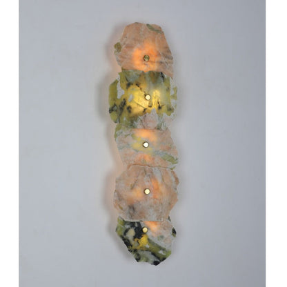 JS-GL-JD-5W - Antique Brass Metal & Onyx Marble Wall Light
