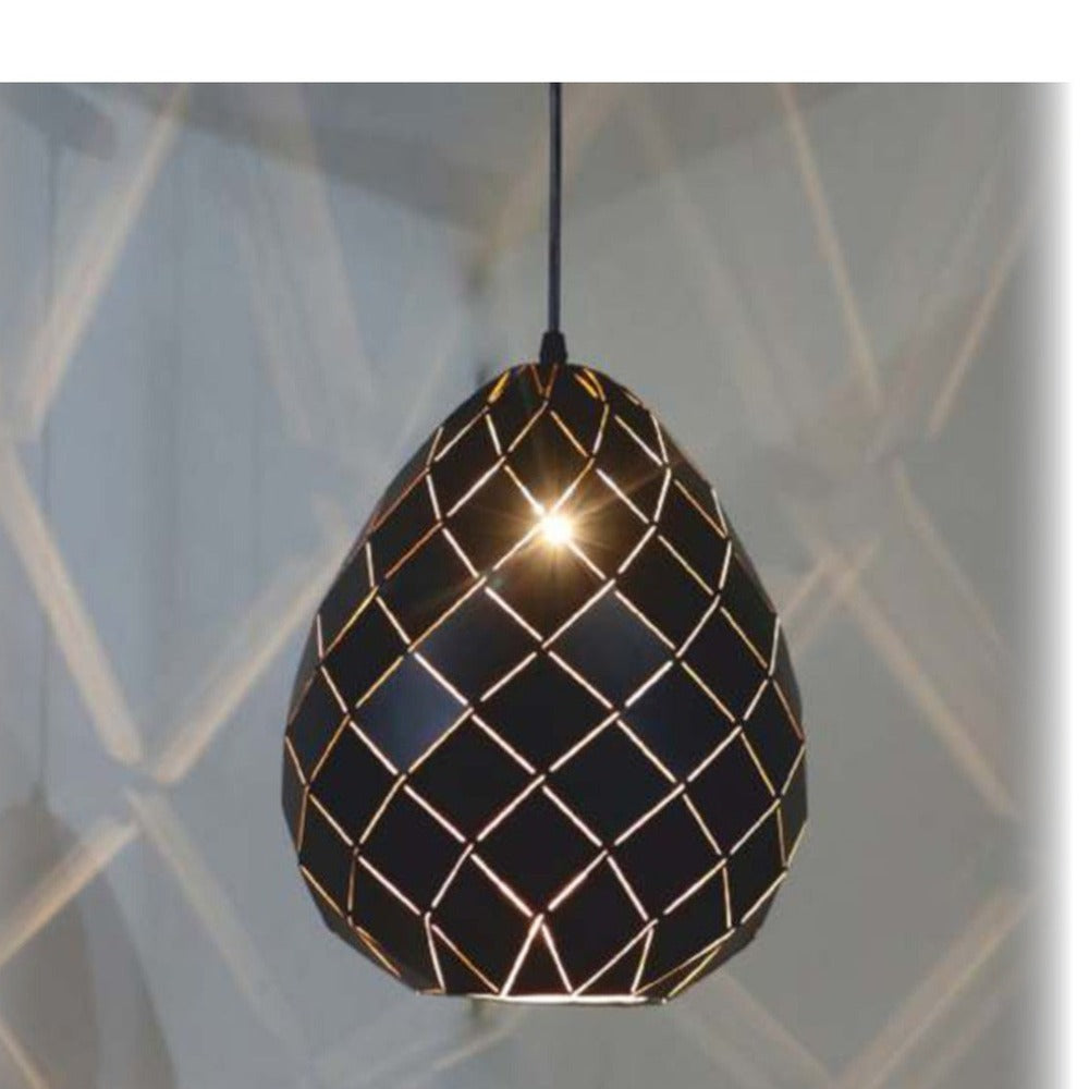 JS-GL-L01-1 - Black & Gold Metal Modern Hanging Light