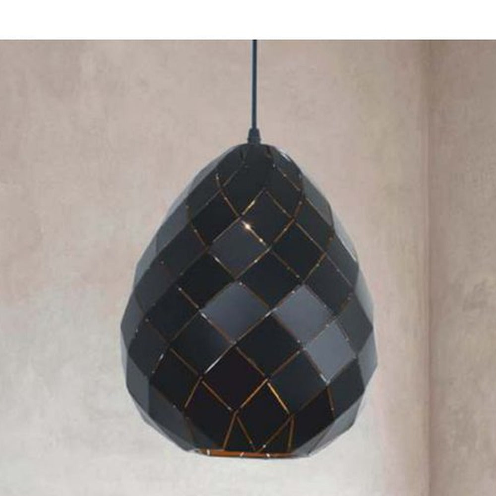 JS-GL-L03-1 - Black & Gold Metal Modern Hanging Light
