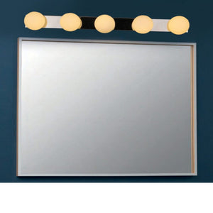 JS-GL-LED 5X-CH - CHROME METAL & GLASS Led Mirror Lights