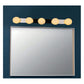 JS-GL-LED 5X-CH - CHROME METAL & GLASS Led Mirror Lights