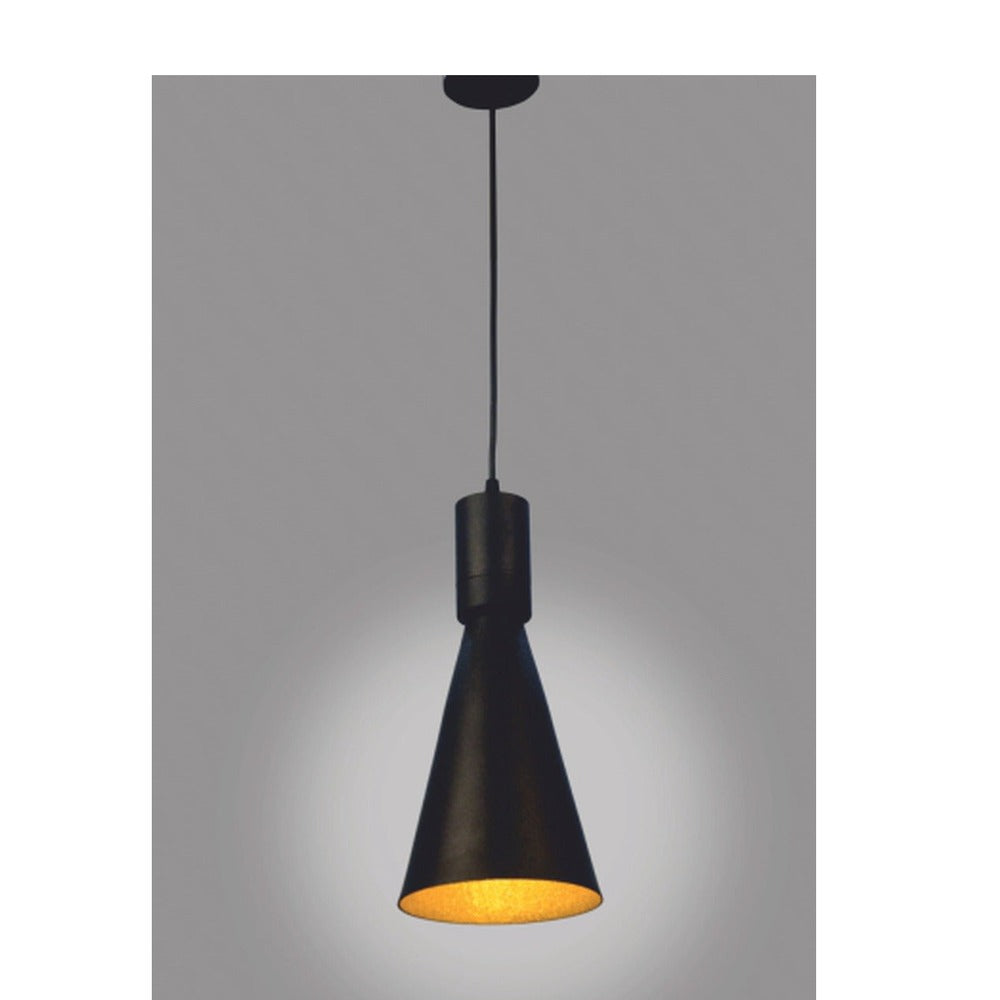 JS-GL-LL7001-BK - BLACK & GOLD Metal Hanging Light
