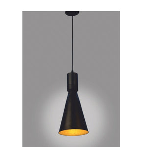 JS-GL-LL7001-BK - BLACK & GOLD Metal Hanging Light
