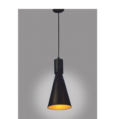 JS-GL-LL7001-BK - BLACK & GOLD Metal Hanging Light