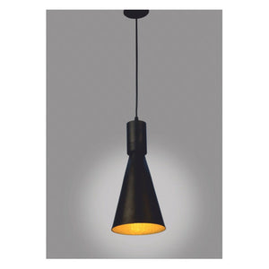 JS-GL-LL7001-BK - BLACK & GOLD Metal Hanging Light