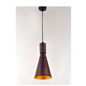 JS-GL-LL7001-RUSTIC - RUSTIC COPPER & GOLD Metal Hanging Light