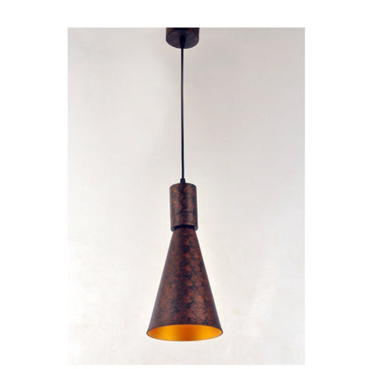JS-GL-LL7001-RUSTIC - RUSTIC COPPER & GOLD Metal Hanging Light