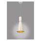 JS-GL-LL7001-WH - WHITE & GOLD Metal Hanging Light