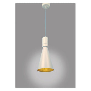 JS-GL-LL7001-WH - WHITE & GOLD Metal Hanging Light