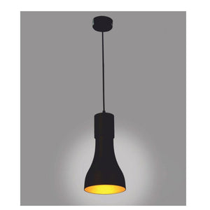 JS-GL-LL7002-BK - BLACK & GOLD Metal Hanging Light