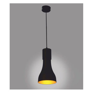 JS-GL-LL7002-BK - BLACK & GOLD Metal Hanging Light