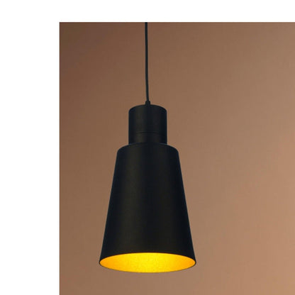 JS-GL-LL7003-BK - BLACK & GOLD Metal Hanging Light