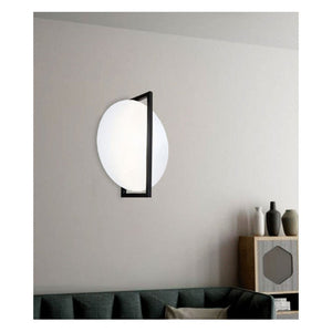 JS-GL-LWA015-BK - BLACK & WHITE METAL & ACRYLIC Led Wall Light