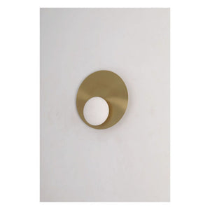 JS-GL-MB-2422-W - Antique Brass Metal & Onyx Marble Modern Wall Light