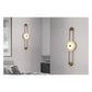 JS-GL-MB2403-1W - Antique Brass Onyx Marble & Metal Marble Wall Light