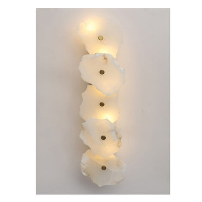 JS-GL-MB5W - ANTIQUE BRASS METAL & ONYX MARBLE Wall Light