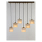 JS-GL-MB6H-SQ - ANTIQUE BRASS METAL & ONYX MARBLE Hanging Light