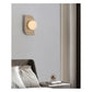 JS-GL-MBD-1W - Cream Travertino & Glass Marble Wall Light