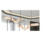 JS-GL-MBP-U - Antique Brass Metal & Ceramic Modern Chandelier