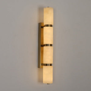 JS-GL-MB 022 - Antique Brass Metal & Onyx Marble Wall Light