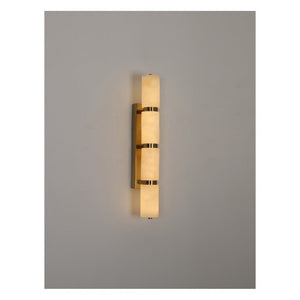 JS-GL-MB 022 - Antique Brass Metal & Onyx Marble Wall Light