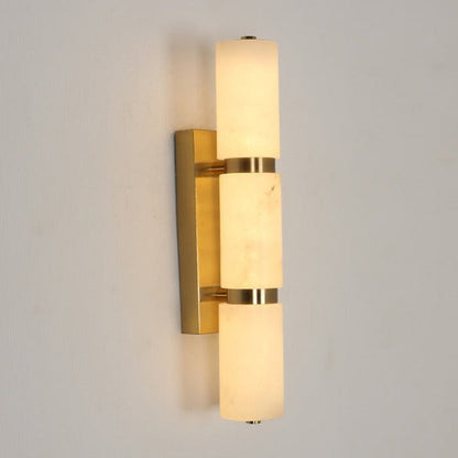 JS-GL-MB 023 - Antique Brass Metal & Onyx Marble Wall Light