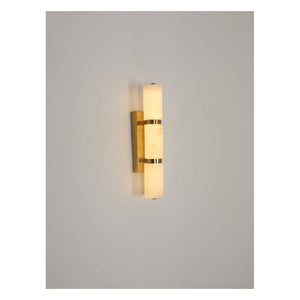 JS-GL-MB 023 - Antique Brass Metal & Onyx Marble Wall Light