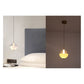JS-GL-MB 2416-1HA - Antique Brass Metal & Onyx Marble & Acrylic Modern Hanging LightsMarble Hanging Light