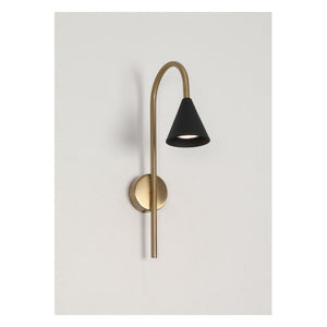 JS-GL-MD8070-W - ANTIQUE BRASS & BLACK METAL Modern Wall Light