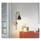 JS-GL-MD8070-W - ANTIQUE BRASS & BLACK METAL Modern Wall Light