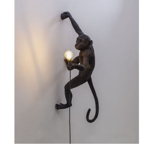 JS-GL-MK01W-BK - Black Metal & Resin Artistic Wall Light