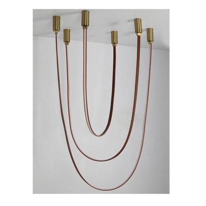JS-GL-Q1200 (Set of 3) - Antique Brass Metal & Silicone Luxury Chandelier
