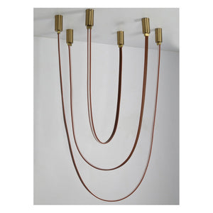 JS-GL-Q1200 (Set of 3) - Antique Brass Metal & Silicone Luxury Chandelier