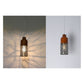 JS-GL-R02-1 - Antique Brass Metal & Wood Wooden Hanging Light