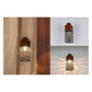 JS-GL-R05-1 - Antique Brass Metal & Wood Wooden Hanging Light