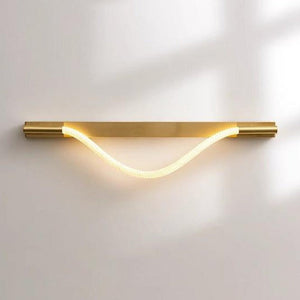 JS-GL-RP-110 - Antique Brass Metal & Silicon Rope Modern Wall Light