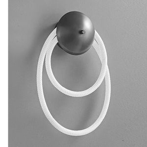 JS-GL-RP-117 - Black Metal & Silicon Rope Modern Wall Light