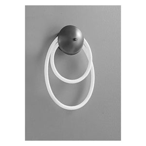 JS-GL-RP-117 - Black Metal & Silicon Rope Modern Wall Light