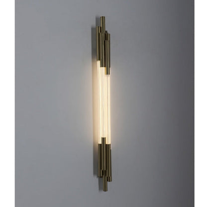 JS-GL-SF01-1W - Antique Brass Metal & Acrylic Modern Wall Light