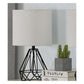 JS-GL-TL2016 - BLACK METAL & FABRIC SHADE Cloth Shading Table Lamp