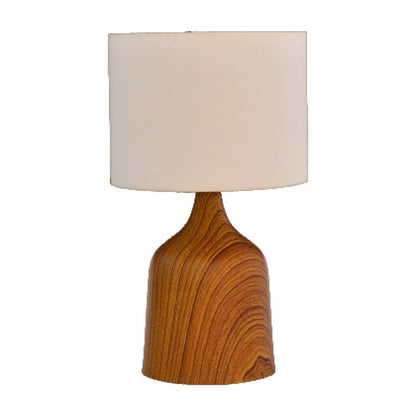 JS-GL-TL2206D-LW - LIGHT WOOD METAL & FABRIC SHADE Cloth Shading Table Lamp