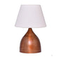 JS-GL-TL2209C-AC - ANTIQUE COPPER METAL & FABRIC SHADE Cloth Shading Table Lamp