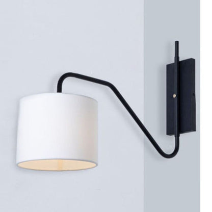 JS-GL-W99669 - BLACK METAL & FABRIC SHADE Cloth Shade Hanging Light