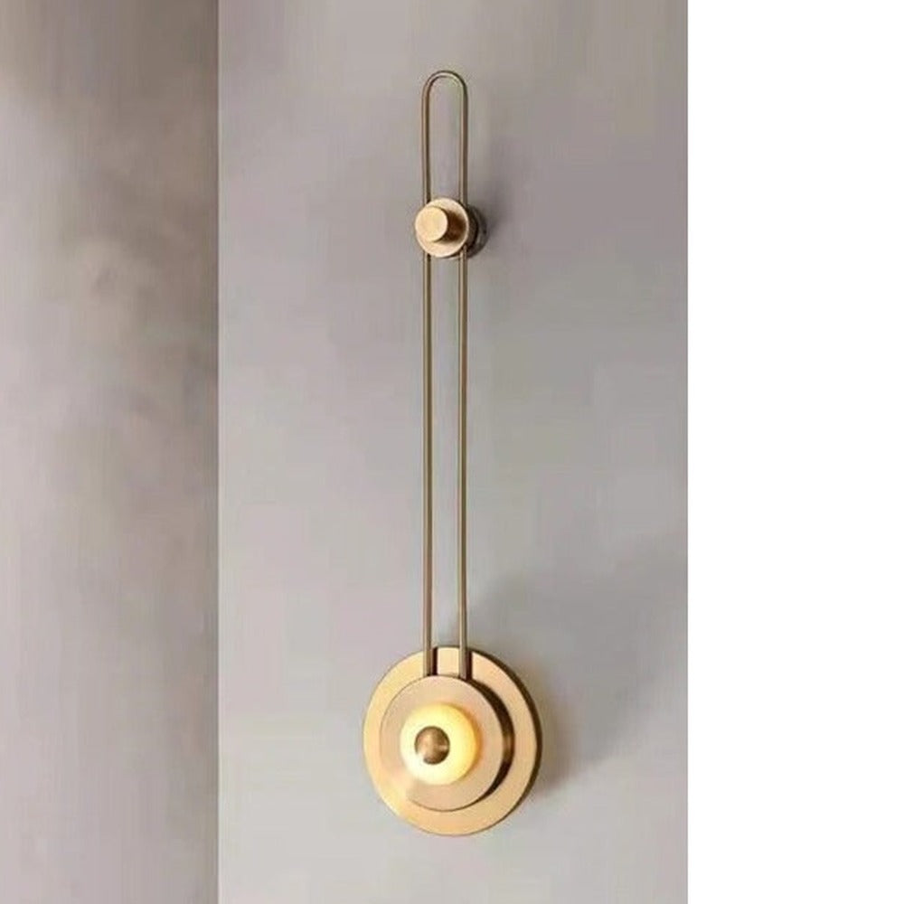 JS-GL-Y01-1 - Antique Brass Metal & Onyx Marble Wall Light