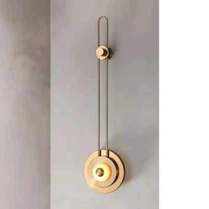 JS-GL-Y01-1 - Antique Brass Metal & Onyx Marble Wall Light